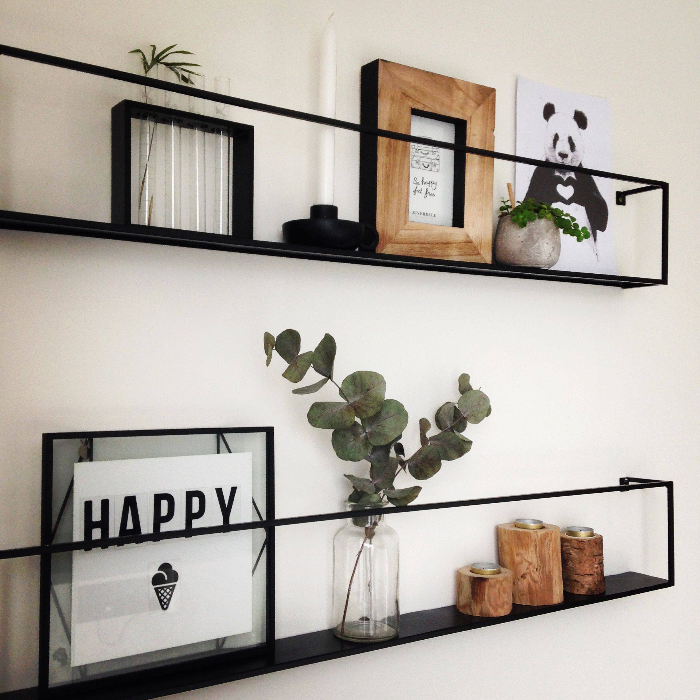 Nordic shelf wall punch-free living room bedroom dining room TV background wall hanging wall Wrought iron wall decoration