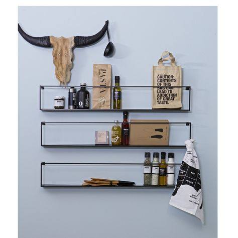 Nordic ins wrought iron rack wall hanging punch-free industrial style living room background wall decoration display rack customization