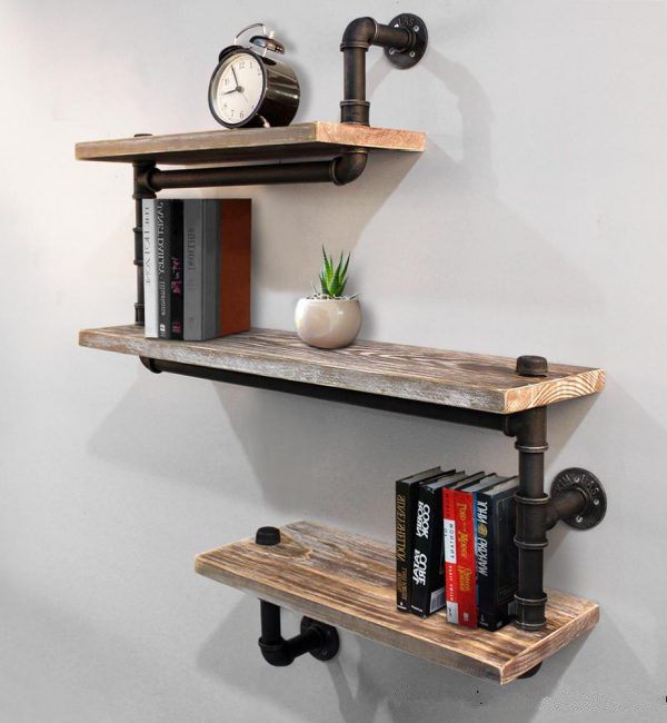 Wall-mounted frame imitating the antique American industrial wind pipe partition wall hanging display decorative creative bracket