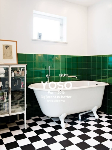 Черно-белая шахматная французская плитка для ванной комнаты, ретро, антикварная плитка для гостиной, напольная плитка для кухни, балкона, матовая плитка