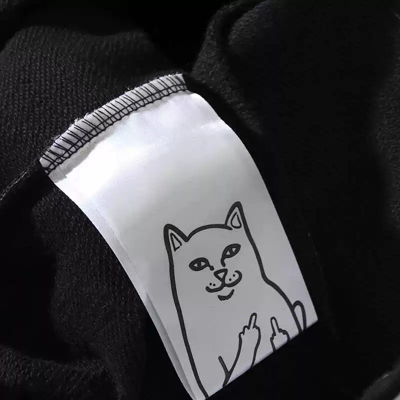 Американский трендовый бренд RIPNDIP Bitch Cat Middle Finger Cat Casual Shorts Hot Pants FUXK полноцветный принт для мужчин и женщин как пары