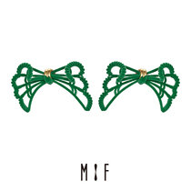 MIF butterfly Lab Series bow stud earrings women 3D printing 2021 New Tide earrings ins earrings
