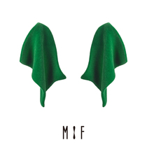 MIF 21AW capsule series fabric draping earrings nylon flocking model 2021 New Tide ins niche