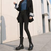 Fat mm size jeans women 2021 spring new high waist elastic thin tight small feet pants 200 Jin
