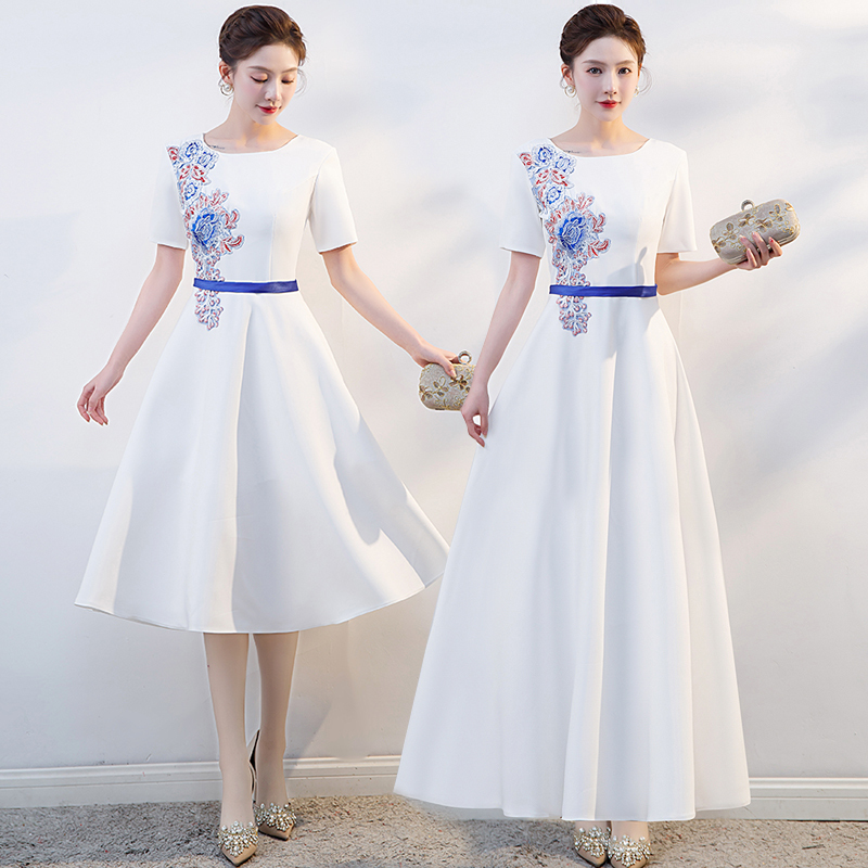 Chorus Performance Costumes, Female Etiquette Ladies' Cheongsam, Award Ceremony Dresses, Hotel Reception, Bridesmaids, Chinese Evening Dresses