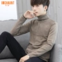 Áo len cổ cao nam 2019 mới Học sinh Hàn Quốc Slim thanh niên nam áo len dài tay đan đáy áo thủy triều - Cặp đôi áo len áo đôi