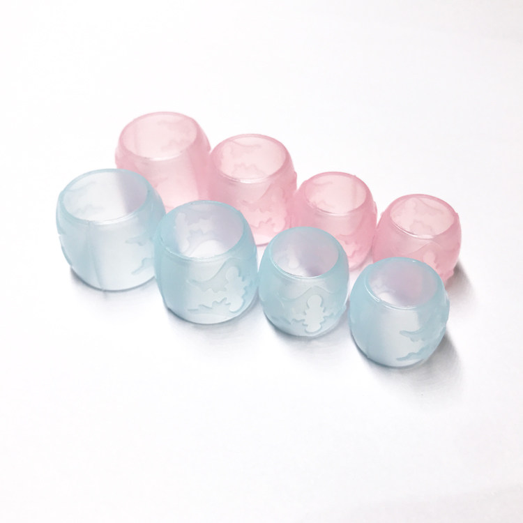 Color silicone non-slip finger sleeve Needle pull finger sleeve Finger protective sleeve Ring type pink blue