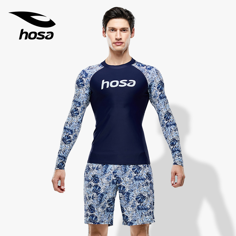 hosa Haosha men surf with three sets of men's diving suit 2020 new beach long sleeve long pants swimsuit suit