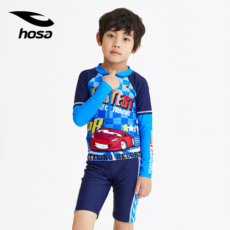hosa Haosha Boy Two-style swimsuit cartoon flat corner swimsuit surf 2020 spring and summer new swimsuit suit