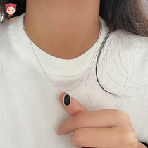 Mouquqi) fetal hair breast milk souvenir weaning water souvenir sterling silver retro square pendant diy material wrapping fetal hair