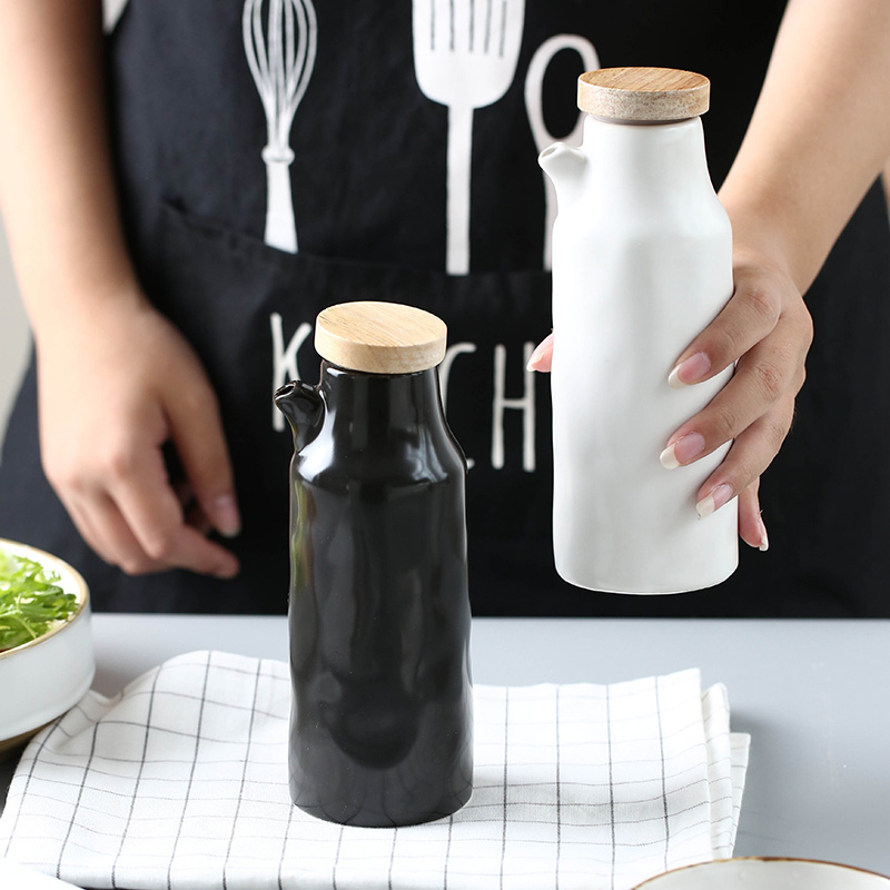 Mystery oil can ceramic oil leak proof balm caster oil tank home kitchen supplies capped vinegar bottle suits for