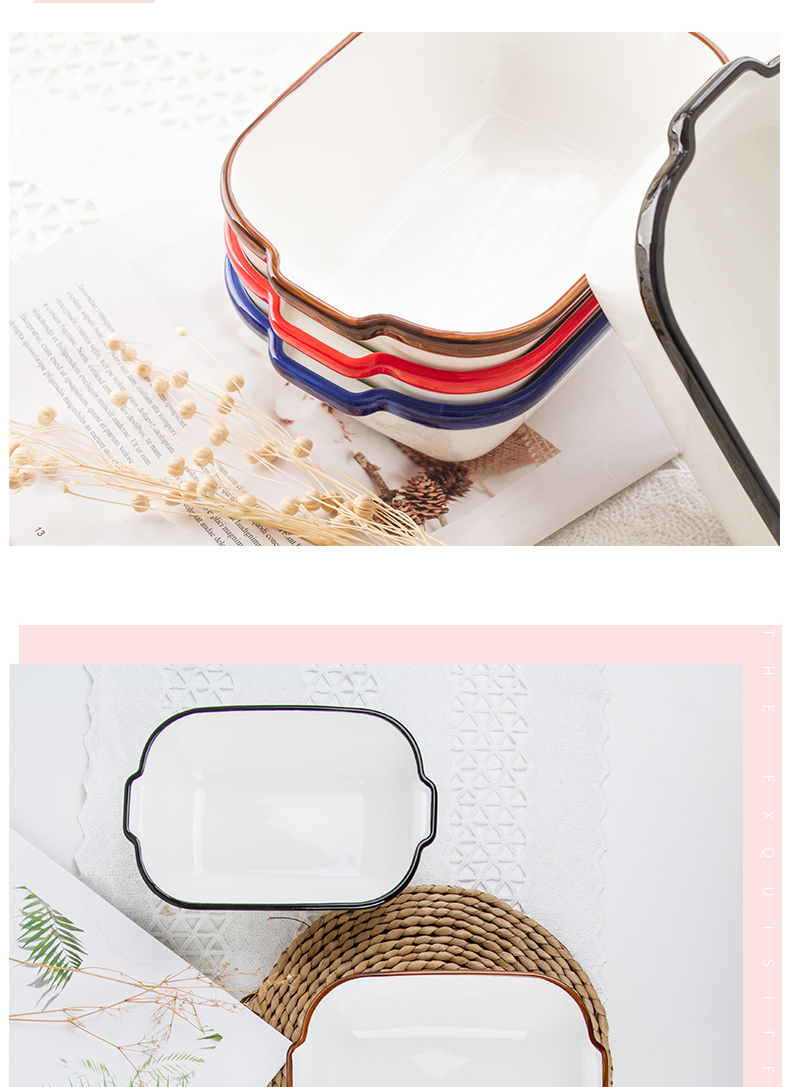 Mystery cheese baked FanPan microwave baking oven ceramic plate tableware special creative dishes home baking bowl