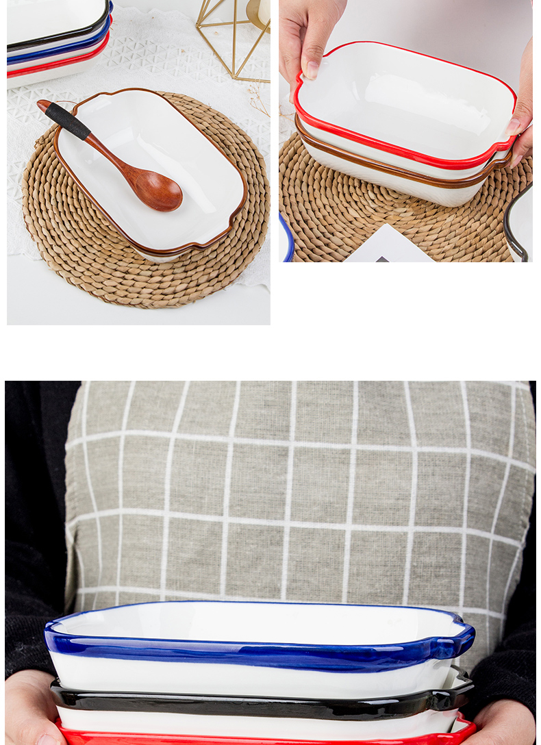 Mystery cheese baked FanPan microwave baking oven ceramic plate tableware special creative dishes home baking bowl