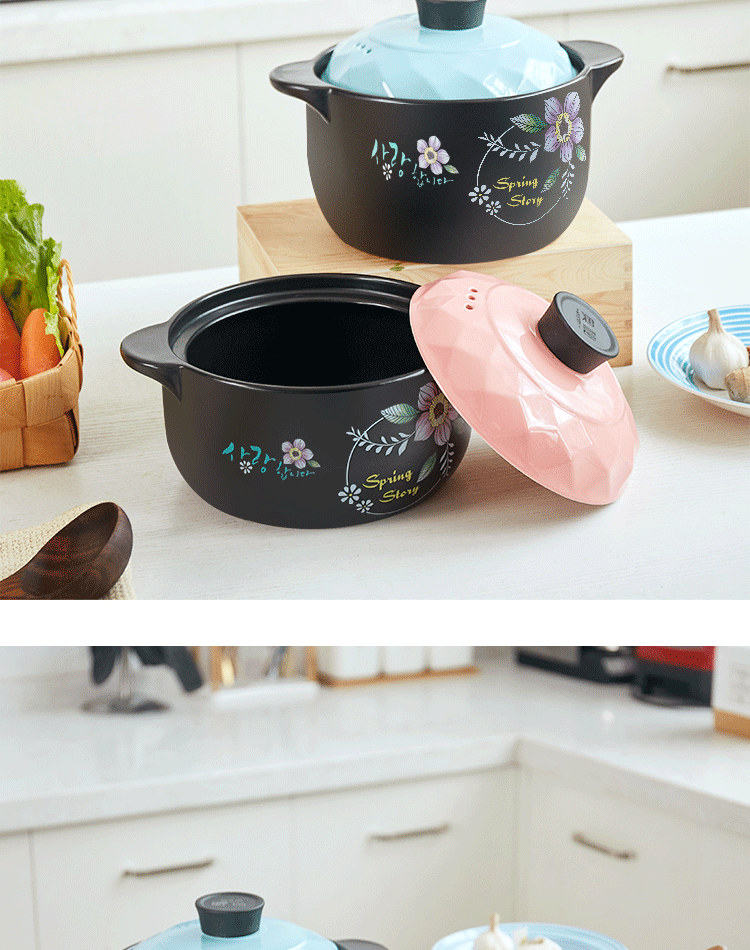 Casserole flame gas high temperature resistant household pot soup ceramic Casserole rice such as soup, stew pot earthenware pot induction cooker