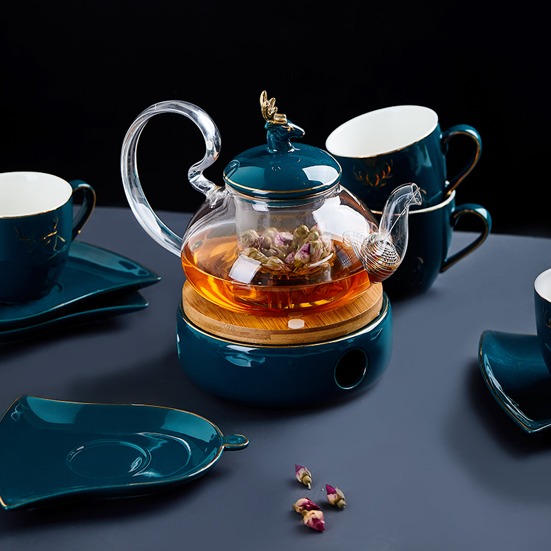 Nordic afternoon tea cups, coffee cups, small European - style key-2 luxury pottery cups and saucers suit household British contracted tea water
