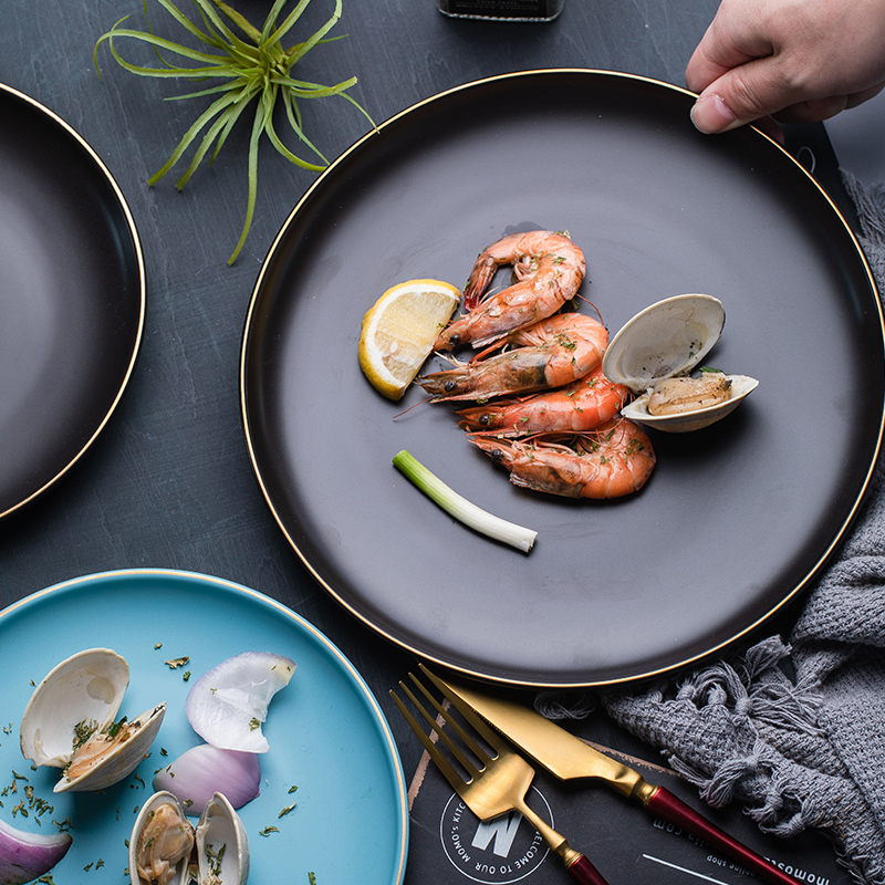 Mystery of the Nordic idea of household ceramics cutlery tray beefsteak plate of fruit breakfast dish disc plate