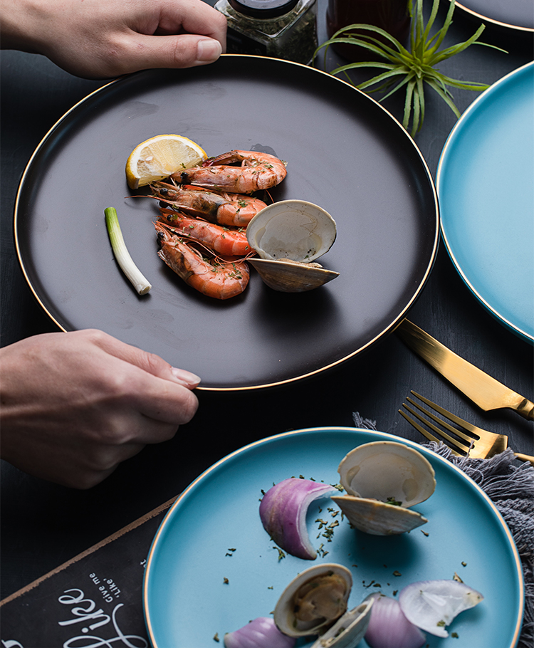 Mystery of the Nordic idea of household ceramics cutlery tray beefsteak plate of fruit breakfast dish disc plate