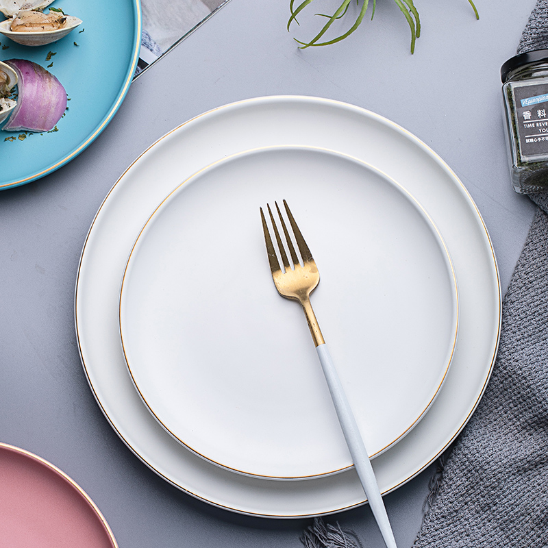 Mystery of the Nordic idea of household ceramics cutlery tray beefsteak plate of fruit breakfast dish disc plate