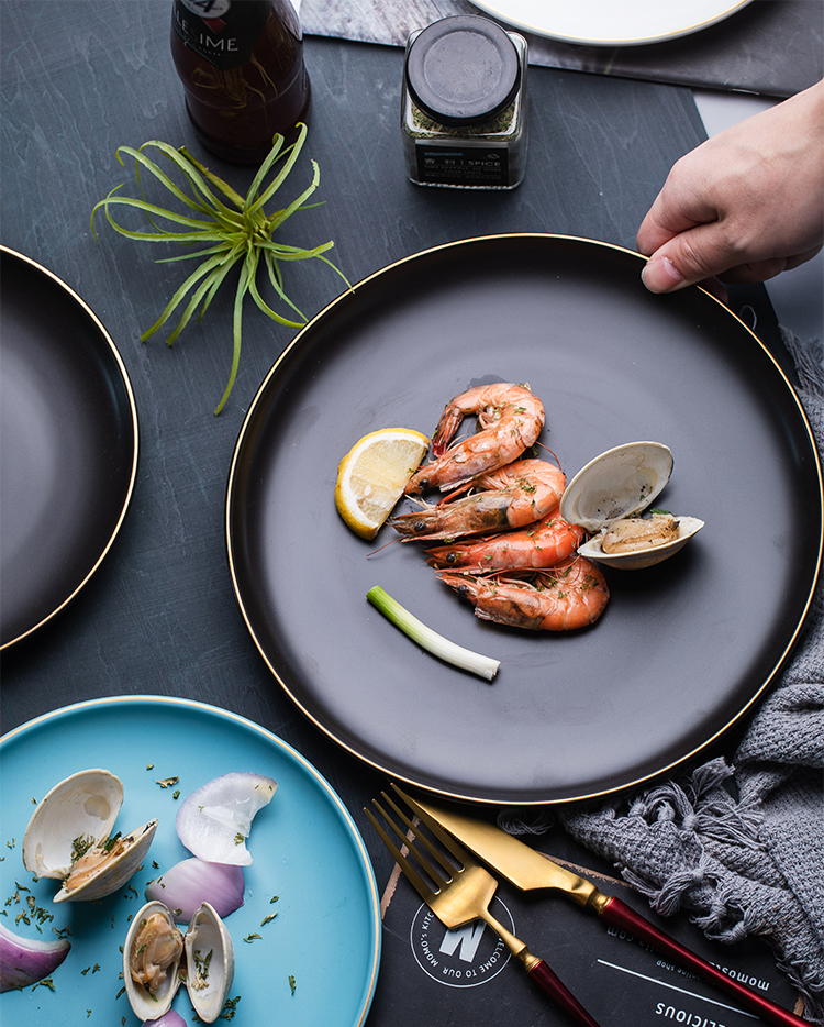 Mystery of the Nordic idea of household ceramics cutlery tray beefsteak plate of fruit breakfast dish disc plate