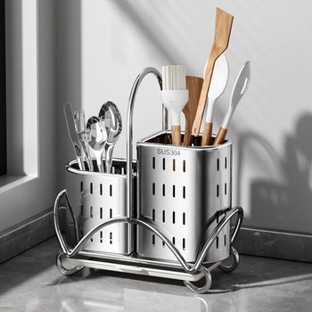 304 stainless steel square kitchen drain chopstick barrel
