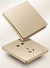 International Electrician Switch Socket Household Panel 86 Type Five-Hole with One Open Concealed Air Conditioner Single and Double Control Porous Gold