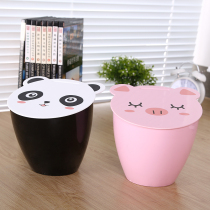 Table trash can Mini creative fashion cute Korean home table small meal desktop cartoon children