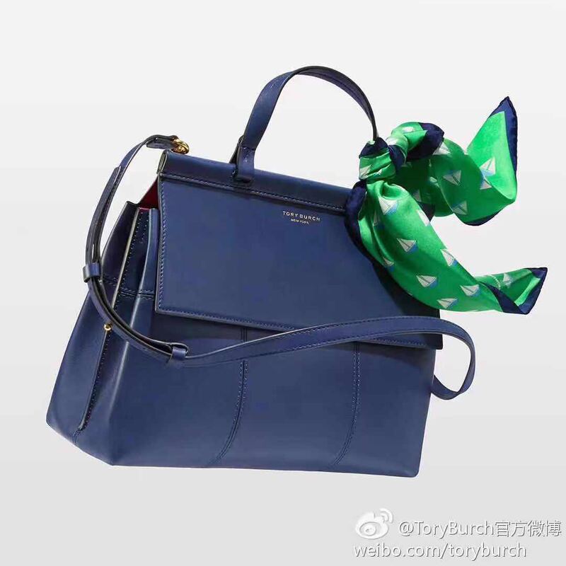 Tb Dark Blue Full Cowhide Color-Blocked Handbag Shoulder Bag Commuter Bag Tb Dark Blue Full Cowhide Color-Blocked Handbag Shoulder Bag Commuter Bag