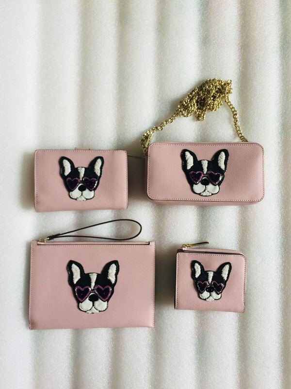 Kate Spade New Pink Heart-Shaped Dog Chain Bag Shoulder Crossbody Bag Kate Spade New Pink Heart-Shaped Dog Chain Bag Shoulder Crossbody Bag