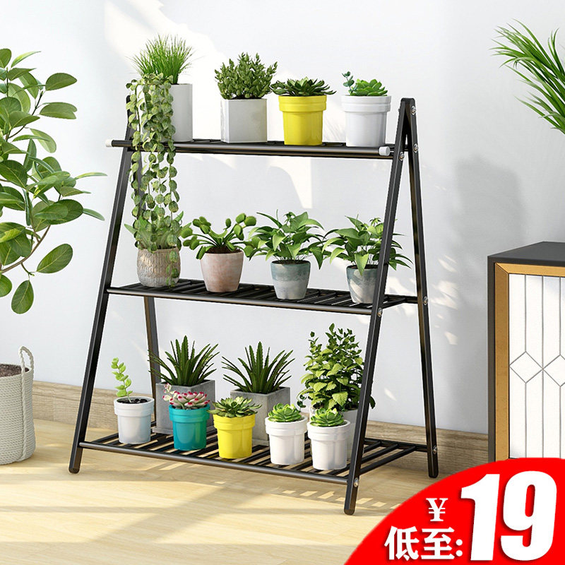 Flower Shelf Shelving room Home Multi-level Balcony Decoration Floor Living Room Multimeat Gold Gpelvis Nordic Plant Shelf