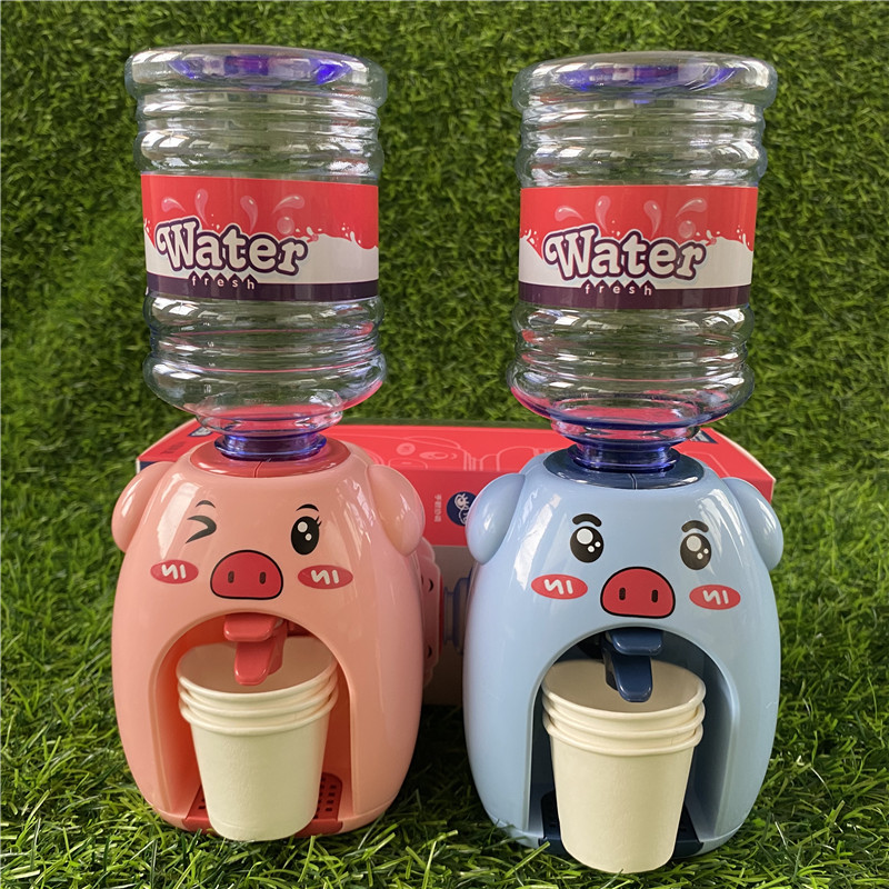 Children's mini cute pig water dispenser Simulation water drink machine Fun home kitchen toys Student gifts