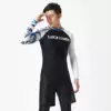 LUCKYFISH WETSUIT MEN's TWO-PIECE LONG SLEEVE SWIMSUIT LARGE SIZE SUNSCREEN snorkeling SWIMMING SURFING JELLYFISH SUIT QUICK-drying