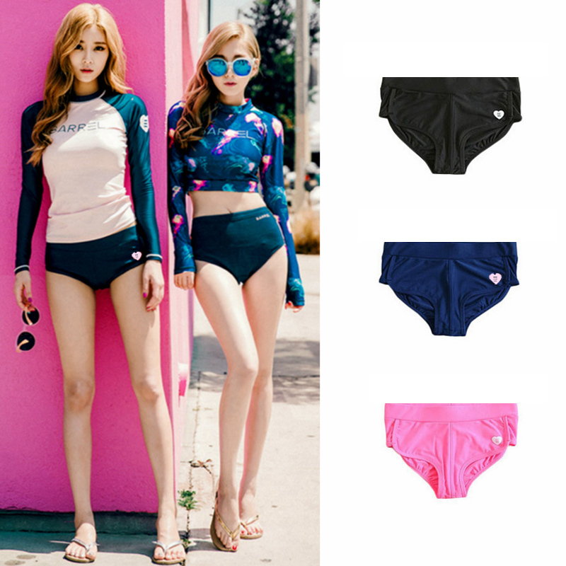 Korea two pieces of diving suit female swim sunscreen pants triangle surfing shorts conservative walking light