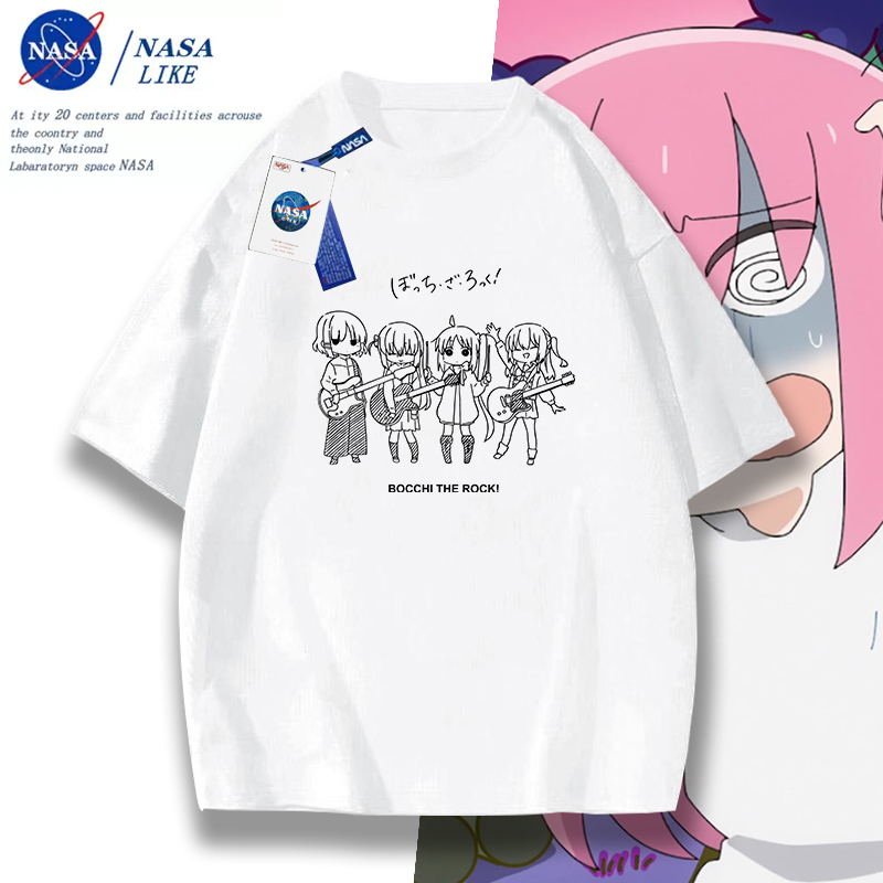 Spring and Summer Trendy Anime Lonely Rock Short-Sleeved T-Shirt Student Two-Dimensional Cosplay Band Loose Top