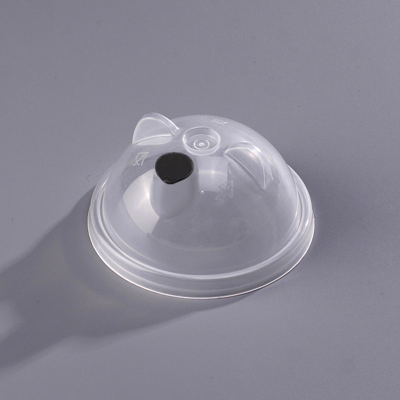 Panda Injection Cap Semi-circular Leak-proof Injection Cap Disposable 90-caliber Milk Tea Cup Cap Injection Cap