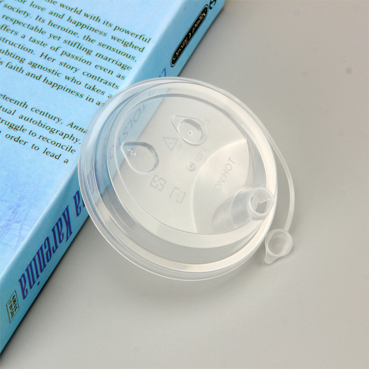 Double-mouthed body injection molded cover disposable 90-caliber milk tea cup cover injection molded cup cover