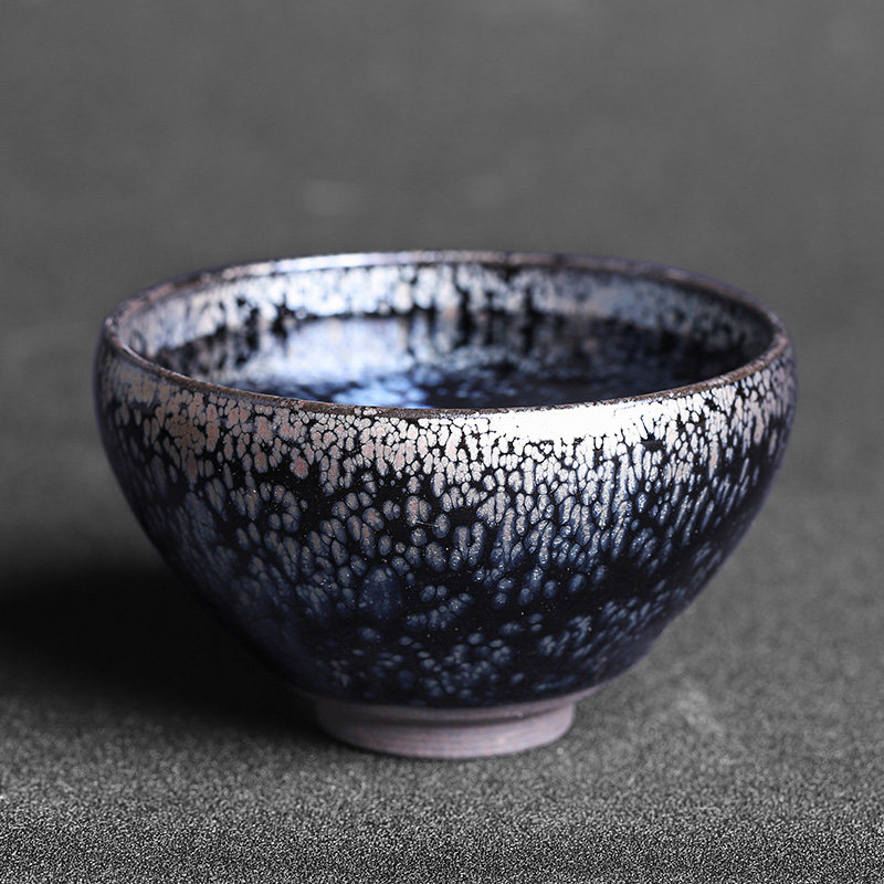 Fujian Tea Cup Master Cup single Jianyang oil Drop-in pure handmade iron-tire tea Chai burning large number building kiln