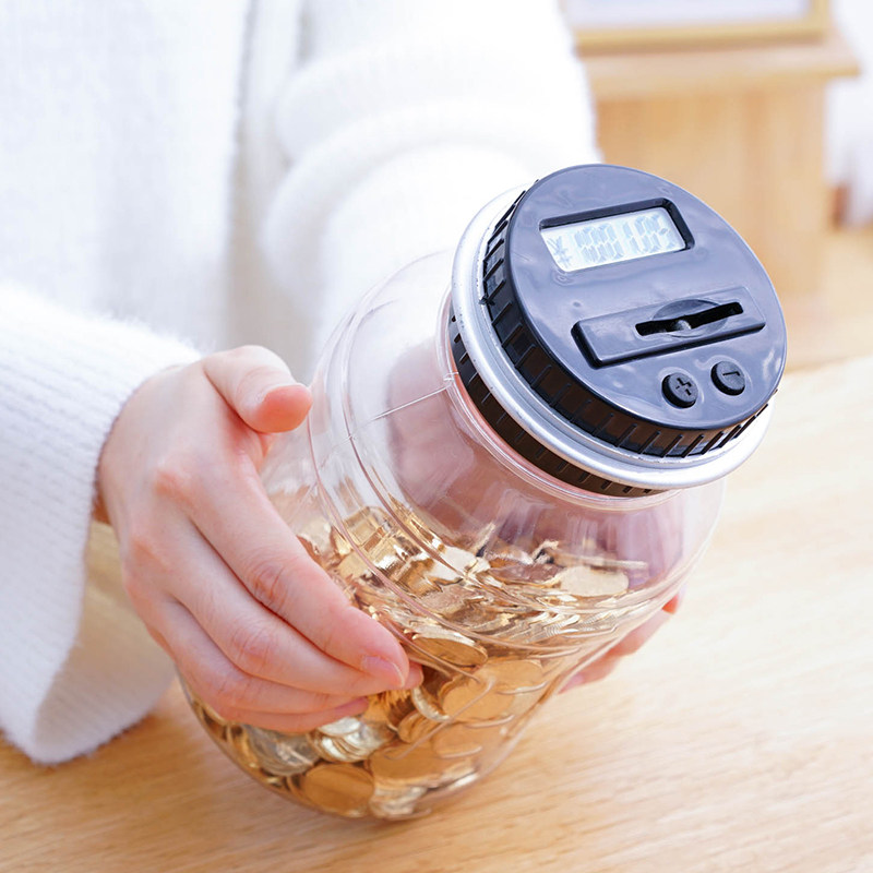 Piggy bank Children's drop proof piggy bank Piggy bank Creative girl Transparent removable large capacity transparent plastic