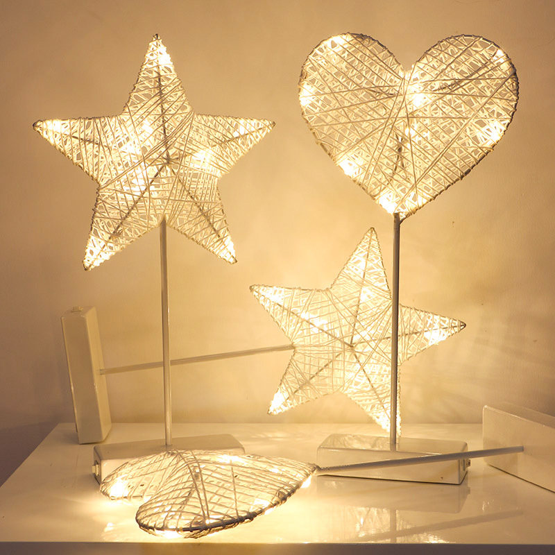 Zhiluo girl heart soft beauty room warm home decoration beautification Five-pointed star star love lamp night light New Year