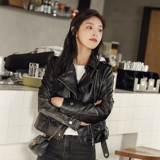 Короткая осенняя полиуретановая куртка для отдыха, в корейском стиле