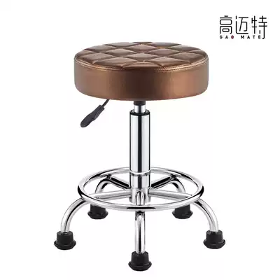 Hairdressing stool Hair salon stool explosion-proof rotating lifting backrest Beauty stool big work chair Nail bar round stool