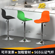 Nordic Minimalist High Chair Front Desk Lift High Footstool Home Office Bar Président Swivel Bar Chair Backrest High Stool