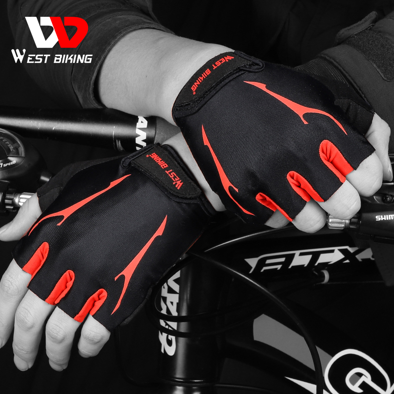 Riding Gloves Half Finger Bike Mountain Bike Gloves for men and women Spring Summer Short-finger Shock Absorbing Outdoor Sports Equipment