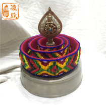 Ling Xin Buddha edge Nepal imported bronze Manza plate Pure Copper Manda plate (color beads random) medium