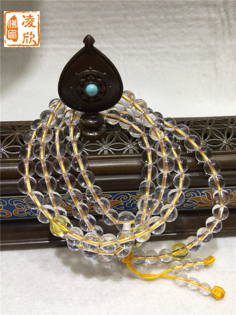 Lingxin Buddha Edge White Crystal Buddha Pearl 108 candidates for Chaoxin Chaoshu method are optional