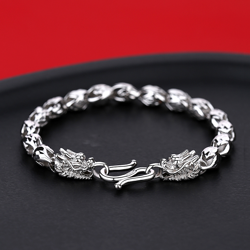 Tap man 999 pure silver hand alchemy with simple and generous silver bracelet male with high level sensual silver ornament hand decoration