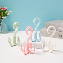 Rotatable four-claw hook light luxury wardrobe no punching hanging clothes hook storage rack multi-functional hanging bag artifact adhesive