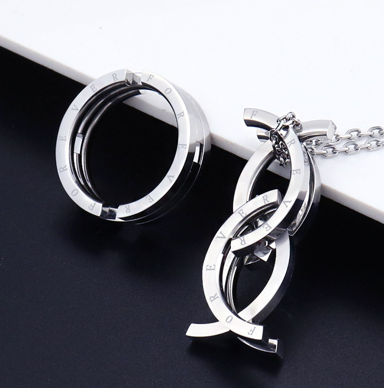 Bague mixte en Acier au titane - Ref 3087918 Image 12