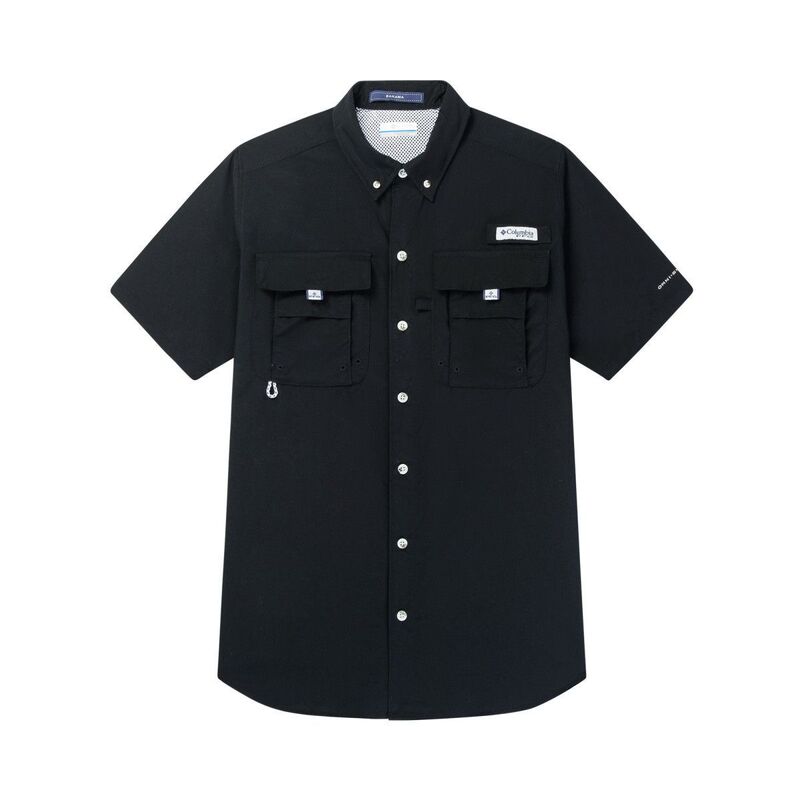 Columbia Men's Workwear Double Pocket Breathable Lapel Short Sleeve Shirt Fj7047-010 Columbia Men's Workwear Double Pocket Breathable Lapel Short Sleeve Shirt Fj7047-010