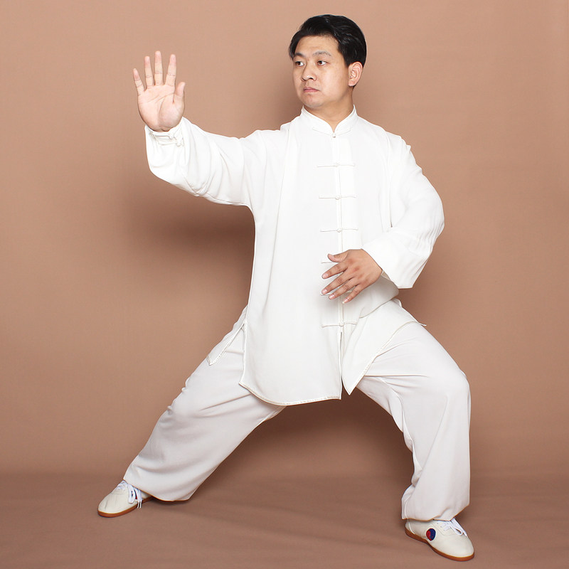 Yangwuyuan Tai Chi Fu Men's Jiajia Cotton Women's Spring Summer Pituitary Martial Arts Practice New Practice Morning Practice Taijiquan Costume Taijiquan