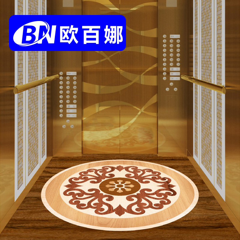 Obana elevator floor mat PVC hotel wear-resistant imitation marble car carpet custom logo thickened elevator mat